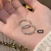 Anéis de Casal de Prata Pura 999 para Homens e Mulheres, Anéis Lisos de Nicho, Anéis Abertos de Estilo de Luxo Acessível, Presentes da Moda e Personalizados para o Dia dos Namorados Chinês