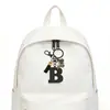 Llavero de Acero Inoxidable con Colgantes de 26 Letras, Accesorios para Bolsos, Colgante para Llavero, Joyería Coreana Estilo Goteo de Aceite al por Mayor