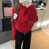 Sentido del Diseño Estilo Coreano Cuello Vertical Cárdigan de Punto Abrigo Corto para Mujer Otoño e Invierno Nuevo Abrigo Top Pequeño