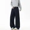 Jeans con Estampado Estilo Retro Callejero Americano para Hombres y Mujeres, Pantalones de Pierna Ancha Rectos High Street, Pantalones Casuales Sueltos de Largo hasta el Suelo, Modernos