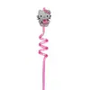 Gato de Dibujos Animados Popular Pajitas Espirales Creativas de Colores Pajitas para Fiesta de Cumpleaños Pajitas Reutilizables en Stock