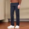 Pantalones casuales de algodón puro para hombre, colección otoño 2026, elásticos, corte holgado, estilo de pierna recta, nuevo diseño 2026, adecuados para todas las estaciones, pantalones de vestir casuales