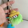 Peluche de Bola de Carbón Pequeña de Piel de Conejo Rex Real Colgante de Elfo Llavero de Coche Adorno Muñeca Montada en Coche Estilo Lindo Hecho a Mano