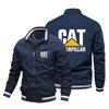 Jaqueta de Motocicleta Estampada Masculina Nova Europeia e Americana Outonal Transfronteiriça Cardigan de Passeio Masculino de Rua Casaco com Zíper