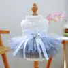 Fornecimento Direto da Fábrica/Pronto para Envio Novos Produtos Roupas para Pets, Roupas para Cães e Gatos, Fio Fofo Galáxia Azul Vestido de Casamento