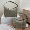 2026 Nuevo Modelo Bolsa para Lonchera Bordada Jacquard Cubi de Luo Jia, Bolso de Hombro Cruzado, Bolso Vintage de Lona Debajo del Brazo para Mujer