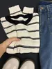 Suéter Fino de Punto con Bloques de Color Azul y Gris, Top de Manga Larga Ajustado para Mujer, Temporada Primavera 2026, Elegante y Adelgazante, Adecuado para el Trabajo y como Capa Base