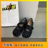 Zapatillas de Media Pantufla Casual Versátiles Birkenstock con Punta para Mujer 2026 Nuevo Estilo Otoño Lunares Suela Gruesa para Aumentar Altura Slip-On Zapatos Perezosos