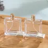 Botella Cuadrada Plana de Perfume de Alta Transparencia y Alto Brillo, Multi-Especificación, En Stock, con Atomizador de Presión de Clic, Botella Vacía Portátil Recargable para Productos de Uso Diario