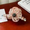 Clip para el cabello estilo coreano Duowei Jewelry, grande, combinable, elegante, con forma de gasa, con diseño de flor estéreo, para la cabeza, con forma de tiburón