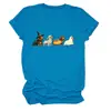 Amazon eBay Tienda Independiente Linda y Divertida Versátil para Mujer Perro Salchicha Fantasma Cuello Redondo Manga Corta Camiseta