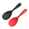 Cuchara de Silicona de Color Sólido para Arroz para Uso Doméstico, Espátula de Arroz Antiadherente Que No Dañará el Recipiente Interior, Cuchara de Cocina, Suministros de Cocina, Olla Arrocera