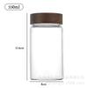 Almacenamiento de Cocina Frasco de Almacenamiento de Vidrio de Borosilicato Alto con Tapa de Madera de Acacia, Frasco Transparente para Almacenamiento de Té y Granos, Frasco Sellado de Vidrio