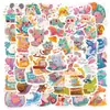 50 Pegatinas de Animales de Dibujos Animados de Dopamina Graffiti Lindas para Maleta Taza de Agua Cuaderno Funda de Teléfono Móvil Pegatinas Impermeables
