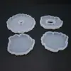 Molde de Resina de Cristal DIY Papoula Onda Irregular Base para Copo Molde de Exibição Molde Decorativo de Silicone