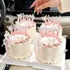 Pastel Decoración Feliz Día de la Madre Mamá Lazo Acrílico Vela Postre para Hornear Decoración de Mesa Topper Inserto