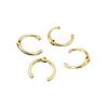 Pendiente chapado en cobre de oro real, clip para oreja, anillo de perla de medio agujero, clip para oreja, gancho para oreja DIY, accesorios para pendientes