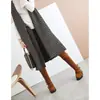 Nuevas Botas Altas de Ante de Lana de Bloques de Color Elegantes y Cómodas, Botas para Mujer de Talla Grande con Aumento Oculto de Altura, Comercio Transfronterizo