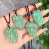 Colgante de Aventurina en Color Agua Clara, Mariposa de Aventurina, Hoja Ruyi, Colgante de Buda y Amuleto de Paz Joyería de Jade