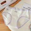7A archivo de algodón extendido antibacteriano oso lindo algodón ropa interior de mujer cómoda transpirable cintura media calzones para niñas