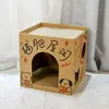 Ninho de Gato Arranhador Caixa de Papelão Casa Quadrada para Gato Doméstico Casa Resistente ao Desgaste Grande para Afiar Garras Grande Resistente ao Desgaste