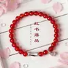 Pulsera apilable de ágata roja natural y perlas de agua dulce más vendida de Xiaohongshu para mujer, Pulsera de ágata roja de moda para el día a día