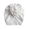 Gorro Pulôver com Laço de Cabelo para Bebês e Crianças, Estilo Europeu e Americano, Chapéu Redondo de Cor Sólida com Padrão de Grão de Milho, Acessórios Florais, Renda, Vintage