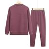 Outono e Inverno forrado com fleece roupa íntima de mãe conjunto de duas peças peça única veludo veludo fino roupa íntima térmica linda para casa terno para meia-idade e idosos
