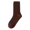 Calcetines de Algodón Básico de Color Sólido Acanalado con Estampado de Letras de Tubo Medio Estilo Coreano Suaves y de Alta Calidad para Mujer, Otoño e Invierno 2025