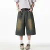 AliExpress Moda Masculina Verano 2026 Versátil Elegante Jeans para el Trabajo Pierna Ancha Cómodos Rectos Cortos Venta al por Mayor
