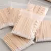 Bastoncillos de Algodón con Punta Fina para Quitar Esmalte de Uñas, Palitos de Madera Desechables para Limpiar Ranuras de Uñas, Bastoncillos de Algodón para Dar Forma a Cejas y Delineador de Ojos, Palitos de Madera Puntiagudos