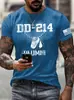 Camiseta de Verão de Manga Curta Casual Fitness Muscular Esportes Nova Camiseta com Estampa de Veterano DD-214