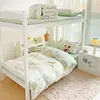 Juego de Tres Piezas 100% Algodón Estampado para Cama Individual de Dormitorio Estudiantil Ropa de Cama de Algodón Puro Peinado para Cama Triple de Estudiante Universitario