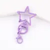 Popular Estrella de Cinco Puntas Pintada de Colores con Cierre de Langosta Colgante Adorno de Estrella Materiales para Manualidades Llavero
