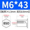 Acero al Carbono Galvanizado Espárrago de Agujero Ciego Tuerca Hexagonal Columna Chasis Lámina Metálica Placa de Presión Tuerca Columna Bso-M2M2.5M5M6M8
