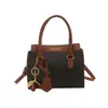 Bolsa Texturizada Estilo Coreano para Mulheres 2026 Nova Moda Bolsa Simples Casual Bolsa de Ombro Bolsa Tote Color-Blocking Bolsa Transversal