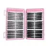 Pestañas postizas de racimo termofusibles 30P40P transfronterizas, autoinjerto segmentado, espesas y naturales, pestañas suaves para uso en escenario