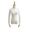 2024 Verano Camiseta básica de manga larga con cuello Henley para mujer, nueva europea y americana, ins, delgada, cuello redondo, abotonada, top adelgazante