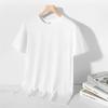Camiseta de Manga Corta de Seda de Hielo Verano Hielo Fresco Sedosa Ropa de Seda de Morera para Hombre Estilo Coreano Holgada Delgada Camiseta de Manga Media para Hombre