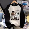 Moletom Personalizado com Lã Grossa, Manga Longa Estilo Outono/Inverno, Gola Redonda, Top Casual Soltinho para Jovens