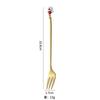 Cartoon Natal Aço Inoxidável Spoon Set Alto Valor de Cor Bonito Colher Pequena Sobremesa Dourada Colher Café Stir Spoon