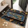 Felpudo Retro Estilo Europeo para Entrada, Alfombra de Terciopelo de Cristal para el Vestíbulo, Absorbente de Agua, Antideslizante, Resistente a la Suciedad, Felpudo para la Entrada, Felpudo para el Hogar
