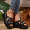 Estudiante de Transferencia Fiesta Starburst Original Subcultura Zapatillas de Suela Gruesa Sandalias Estilo Chica Popular Versátiles Sandalias de Verano Abiertas