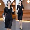 Vestido de Mujer Talla Grande con Media Cremallera para Exportación Transfronteriza Primavera 2025 Nuevo Elegante Adelgazante de Cintura Vestidito Negro para Mujer