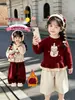 Suéter de Lã Cartoon Peça Única para Meninas Outono e Inverno 2026 Novo Estilo Roupa de Inverno Grossa e Quente para Bebê Tricô Casual