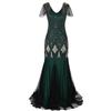 Vestido de Lentejuelas Amazon Cross-Border 1920 Vestido Retro Gatsby Talla Grande Vestido de Fiesta de Banquete