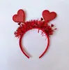 Diadema Corazón de Amor Día de San Valentín Transfronteriza Corazón Rojo de Amor Decoración de Ambiente para Celebración de Boda Fiesta Festiva Diadema