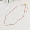 Novo estilo japonês e coreano doce carta corrente pingente pingente de cristal design de nicho pedra natural feita à mão frisado all-match clavicle chain