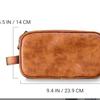Nueva Bolsa de Tocador de Cuero para Viaje de Amazon de Gran Capacidad Multifuncional de Piel de Vaca Portátil para Cosméticos