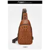 Nueva Bolsa de Pecho para Hombre de Moda de Gran Capacidad en Cuero PU Bolso Cruzado para Hombro Bolso de Pecho Casual de un Solo Hombro